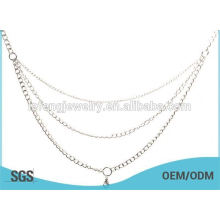 2015 hot sell floating locket long silver necklace